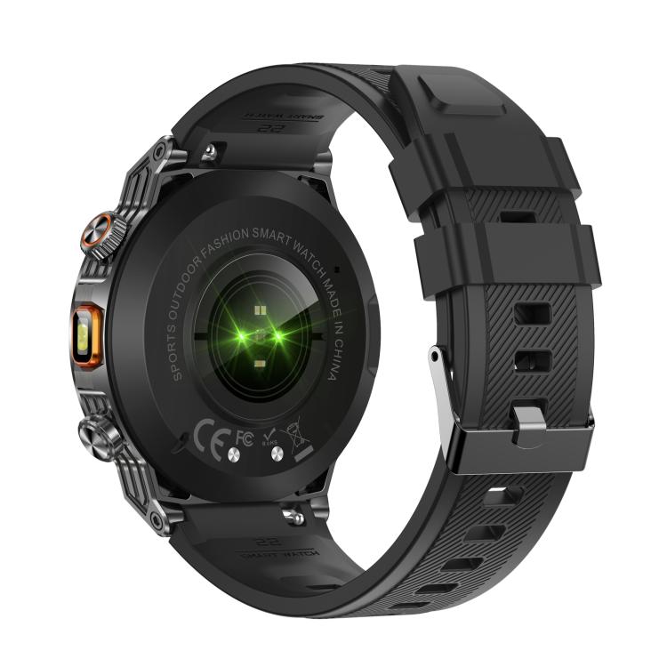 AK81 BT Call Smart Watch, Support Blood Pressure / Heart Rate / Sports Wellness Tracking Fitness Tracker(Black Silicone)