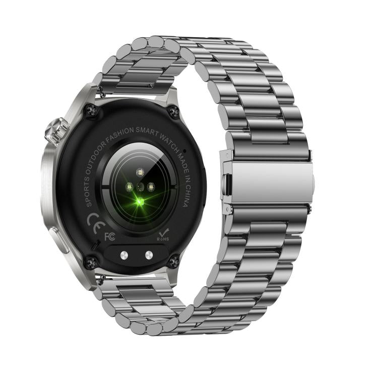 AK83 BT Call Smart Watch, Support Blood Pressure / Heart Rate / Sports Wellness Tracking Fitness Tracker(Steel 3-Bead Steel)