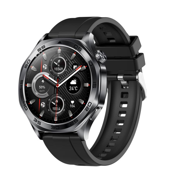 AK83 BT Call Smart Watch, Support Blood Pressure / Heart Rate / Sports Wellness Tracking Fitness Tracker(Black Silicone)