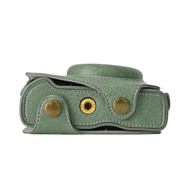 For Canon G7 X Mark III / G7X3 Retro Litchi Texture Leather Full Body Camera Case Bag with Strap(Green)