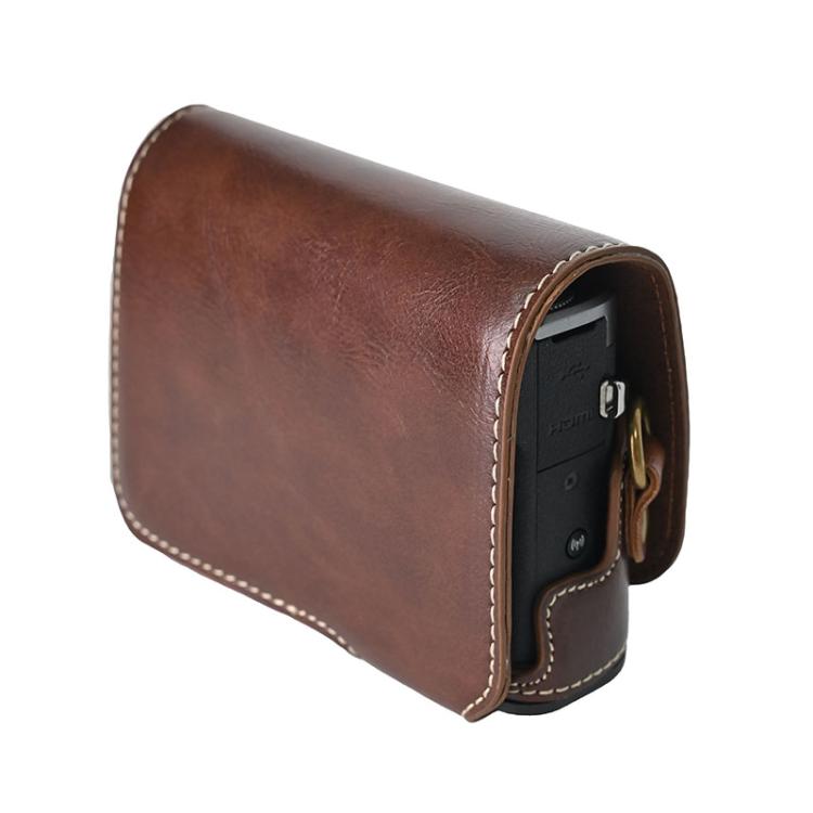 For Canon G7 X Mark III / G7X3 Retro Pull Up Leather Full Body Camera Case Bag with Strap(Coffee) - free shipping - PMC Jewellery - Order now!