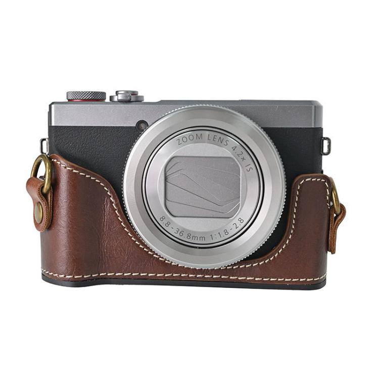 For Canon G7 X Mark III / G7X3 Retro Pull Up Leather Full Body Camera Case Bag with Strap(Coffee) - free shipping - PMC Jewellery - Order now!