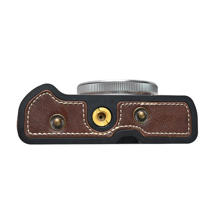 For Canon G7 X Mark III / G7X3 Retro Pull Up Leather Full Body Camera Case Bag with Strap(Coffee) - free shipping - PMC Jewellery - Order now!