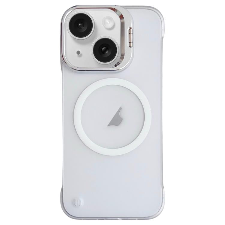 For iPhone 14 / 13 Ultra-thin Transparent MagSafe Magnetic Frameless Lens Holder Phone Case