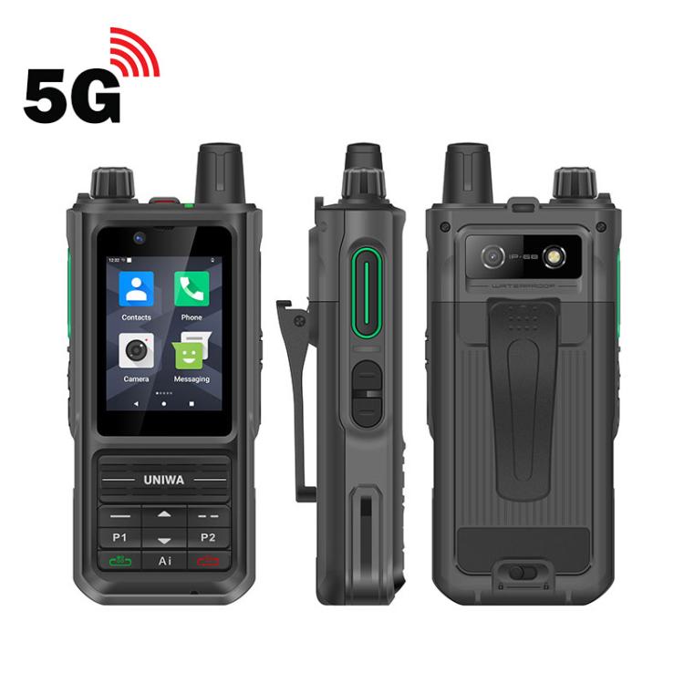 UNIWA NR120 PoC Walkie-Talkie Rugged Phone, 3GB+32GB, 2.4 inch Android 13 Unisoc T158 Octa Core, Network: 5G, NFC, SOS, Plug:EU Plug(Black) - free shipping - PMC Jewellery - Order now!