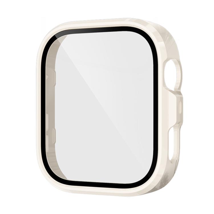 For Huawei Watch Fit 4 Pro Tempered Film Integrated PC Watch Protective Case(Ivory White)