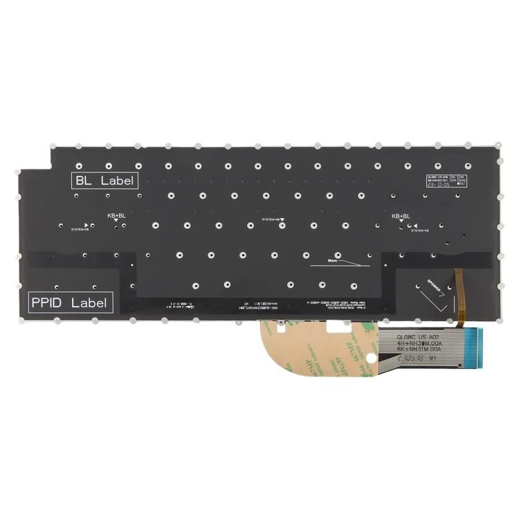 US Version Backlit Laptop Keyboard for Dell XPS 15 9510 9520 9700 9500 Precision 5560 5760 5750 5550 XPS 17 9700 9720 P91F P92F(Black)