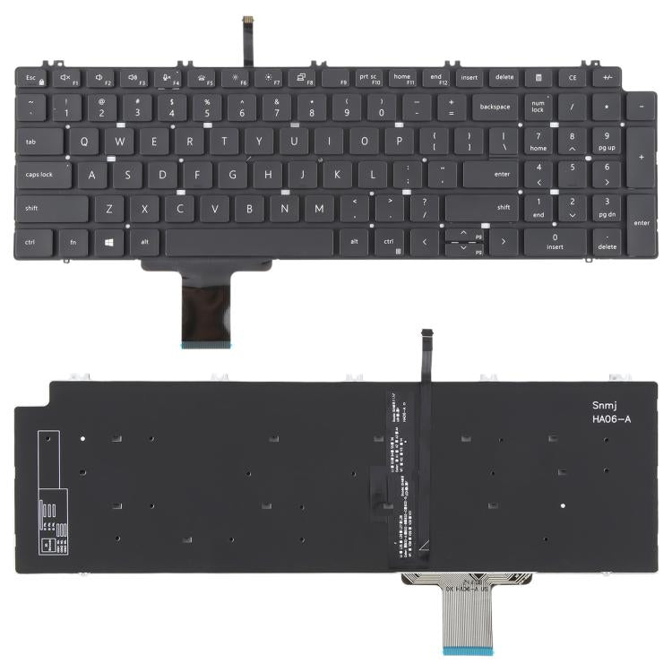 US Version Laptop Keyboard for Dell Precision 7550 7750 7560 7760(Black)