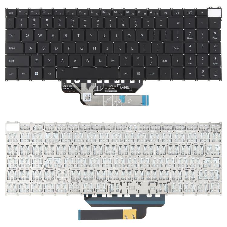US Version Laptop Keyboard for Honor MagicBook X16 2022 PRO BRN-F56 G561 H76 G56 F561(Black)
