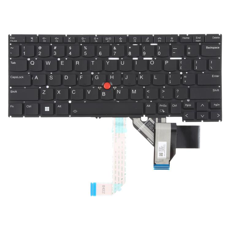 US Version Laptop Keyboard with Pointing for Lenovo Thinkpad X13 Gen 4 X13 Yoga Gen 4(Black)
