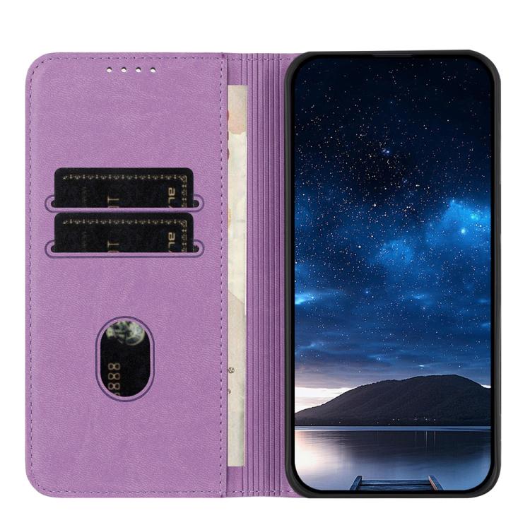 For iPhone 17 Pro Max Strong Magnetic Frosted Flip Leather Phone Case(Light Purple)