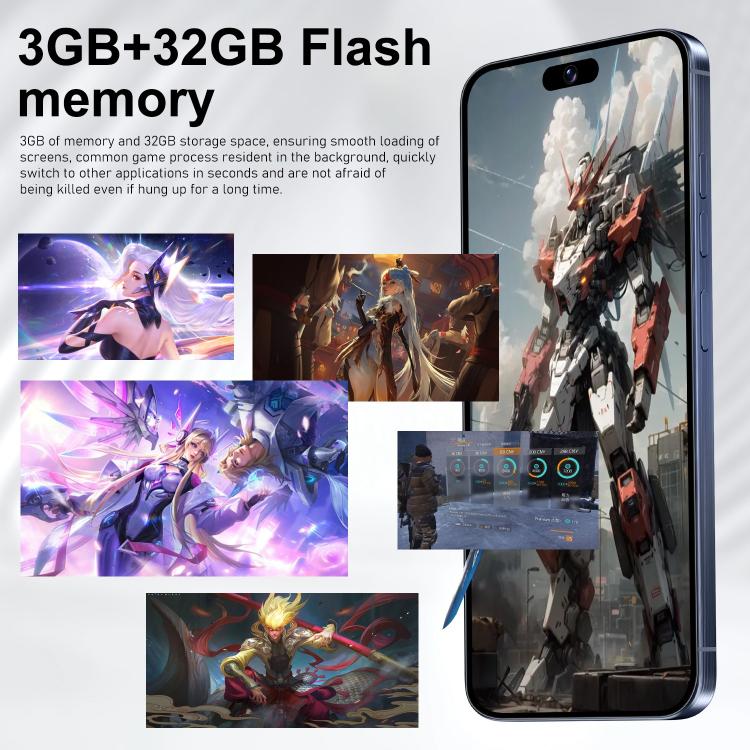 I16 Pro Max / VD1, 3GB+32GB, 6.8 inch Android 10 MTK6753 Octa Core, Network: 4G, Dual SIM, Plug:US Plug(White) - free shipping - PMC Jewellery - Order now!