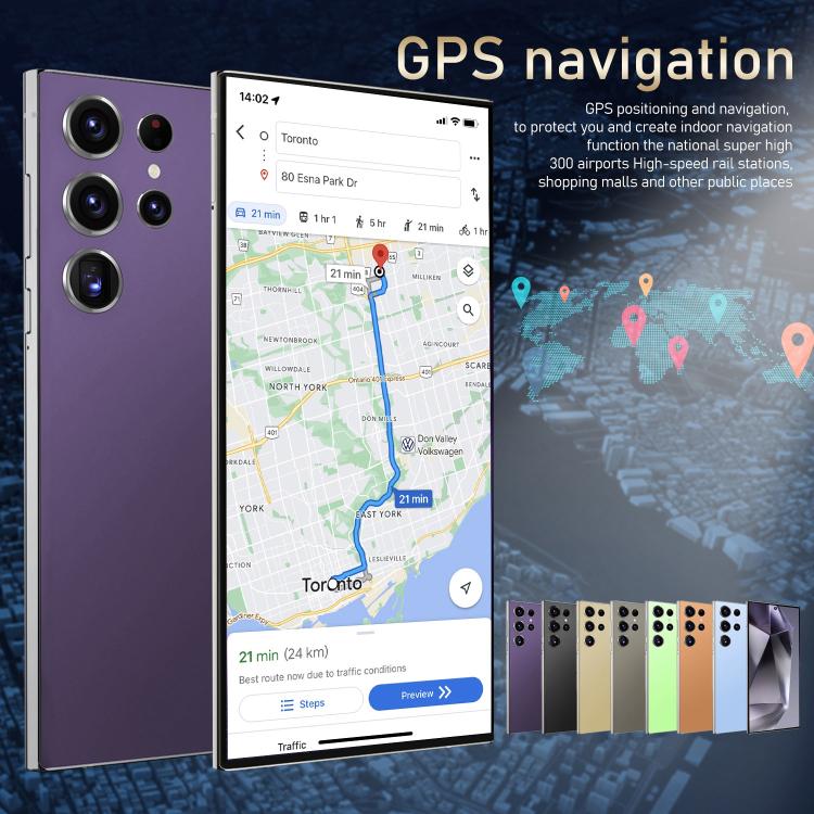 S24 Ultra / S7, 4GB+128GB, 6.75 inch Android 10 MTK6750 Octa Core, Network: 4G, Dual SIM, Plug:EU Plug(Sky Blue) - free shipping - PMC Jewellery - Order now!
