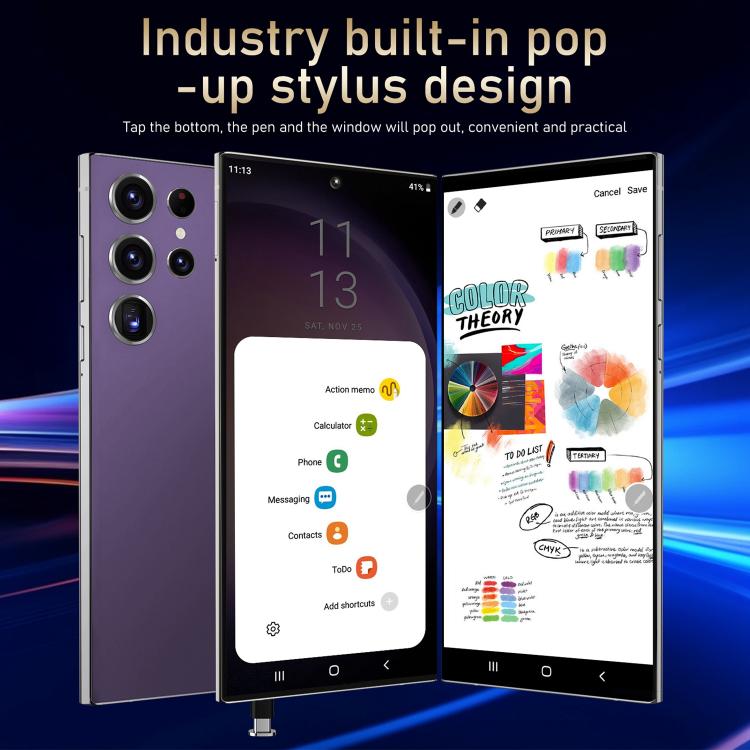 S24 Ultra / S7, 4GB+128GB, 6.75 inch Android 10 MTK6750 Octa Core, Network: 4G, Dual SIM, Plug:AU Plug(Black) - free shipping - PMC Jewellery - Order now!