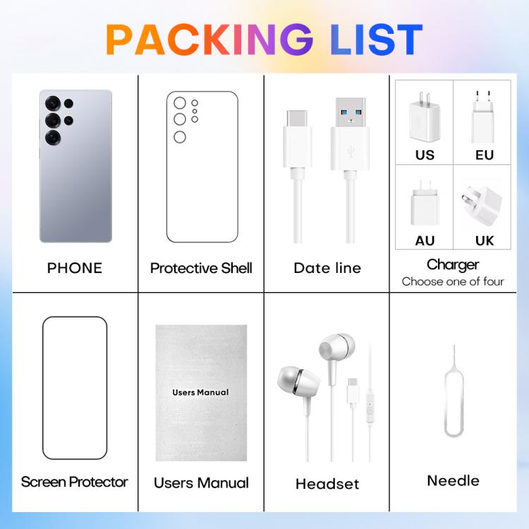 S25 Ultra / Q25, 4GB+64GB, 6.75 inch Android 12 MTK6762 Octa Core, Network: 4G, Dual SIM, with Stylus Pen, Plug:US Plug(Titanium Silver Blue) - free shipping - PMc TechLife - Order now!