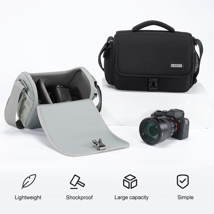 CADeN D27-1 Portable Digital Camera Bag with Strap, Size:26 x 21 x 15cm Grey - free shipping - PMC Jewellery - Order now!