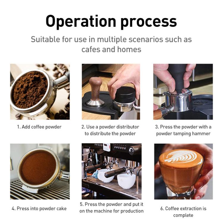 Stainless Steel Coffee Powder Hammer Pressure Powder Tampon, Size:53mm Black - free shipping - PMC TechLife - Order now!