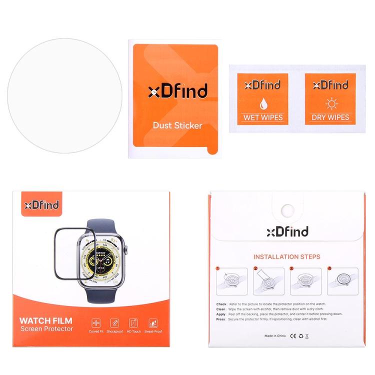 For Samsung Galaxy Watch8 44mm 5pcs xDfind Soft Hydrogel Film Full Cover Front Protector
