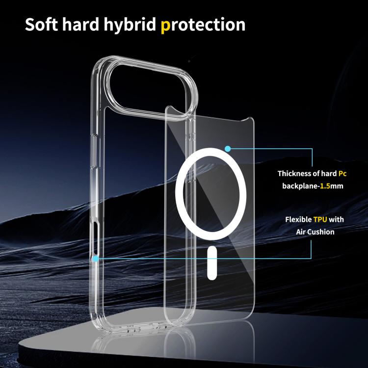 For iPhone 17 Air Scratchproof PC Hybrid TPU Magsafe Phone Case(Transparent)