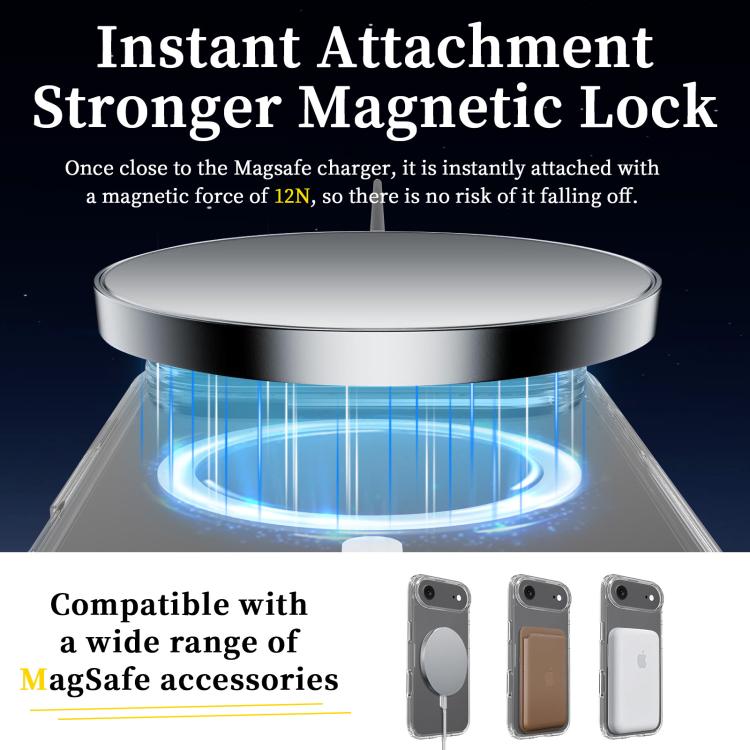 For iPhone 17 Air Scratchproof PC Hybrid TPU Magsafe Phone Case(Transparent)