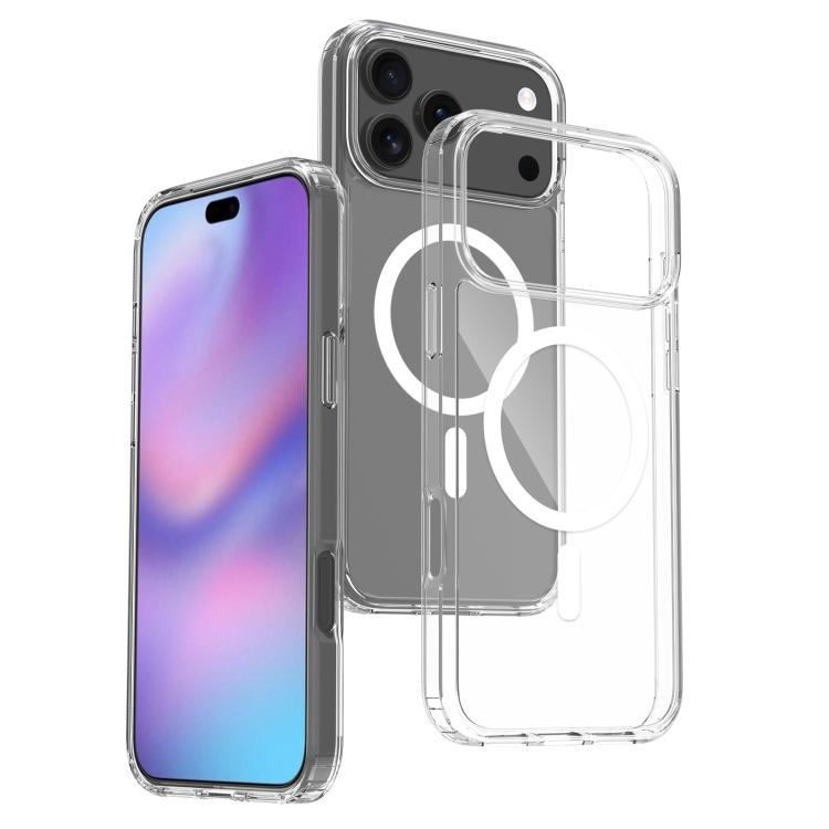 For iPhone 17 Pro Max Scratchproof PC Hybrid TPU Magsafe Phone Case(Transparent)