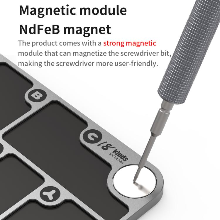 18 Kinds 7-Zone Alloy Magnetic Combination Screw Storage Pad