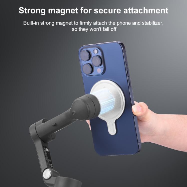 Magnetic MagSafe Adapter Phone Holder For DJI Osmo Mobile 6 / 7 / 7P(Silver) - free shipping - PMC Jewellery - Order now!