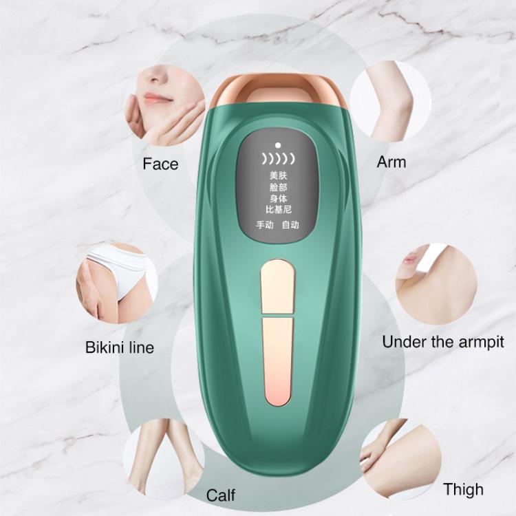 FY-B502 Portable Laser Hair Removal Device Photon Electric IPL Intense Pulse Hair Remover, EU Plug(Dark Green) - free shipping - PMC TechLife - Order now!