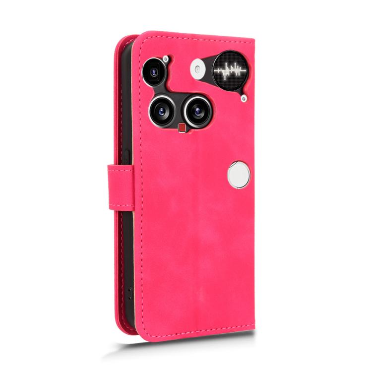 For Nothing Phone 3 Skin Feel Magnetic Flip Leather Phone Case(Rose Red)