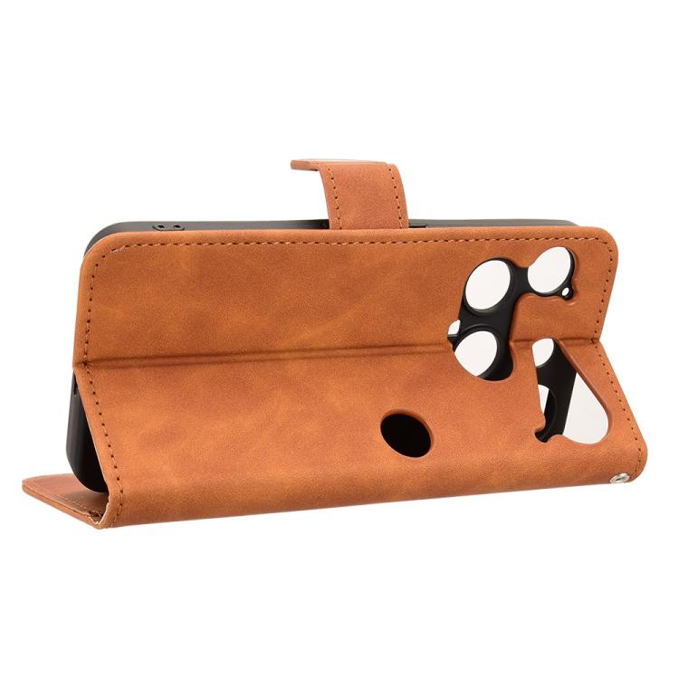 For Nothing Phone 3 Skin Feel Magnetic Flip Leather Phone Case(Brown) - free shipping - PMC Jewellery - Order now!