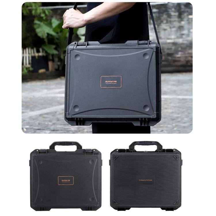For DJI Mavic 4 Pro Sunnylife Safety Carrying Case Hard Travel Case Large Capacity Water-resistant Shock-proof Box(Black)