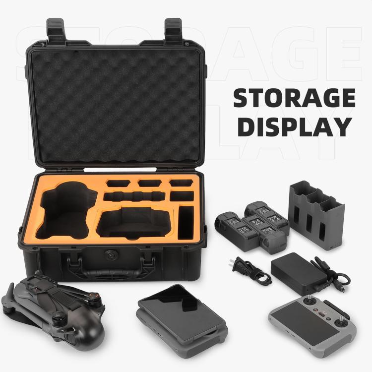 For DJI Mavic 4 Pro Sunnylife Safety Carrying Case Hard Travel Case Large Capacity Water-resistant Shock-proof Box(Black)