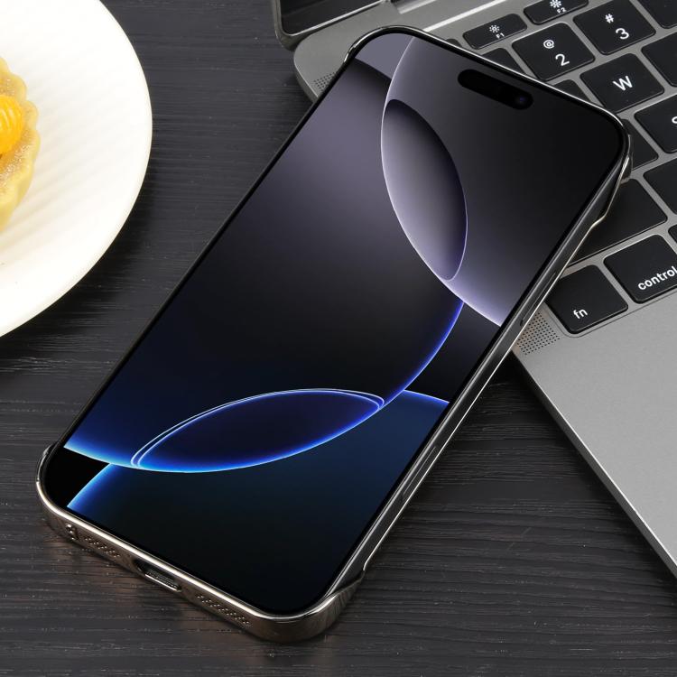 For iPhone 16e Electroplating Frameless Frosted Anti-Glare PC MagSafe Phone Case(Desert Gold) - free shipping - PMC Jewellery - Order now!