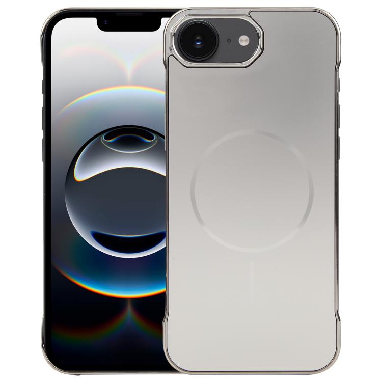 For iPhone 16e Electroplating Frameless Frosted Anti-Glare PC MagSafe Phone Case(Titanium Gray) - free shipping - PMC Jewellery - Order now!