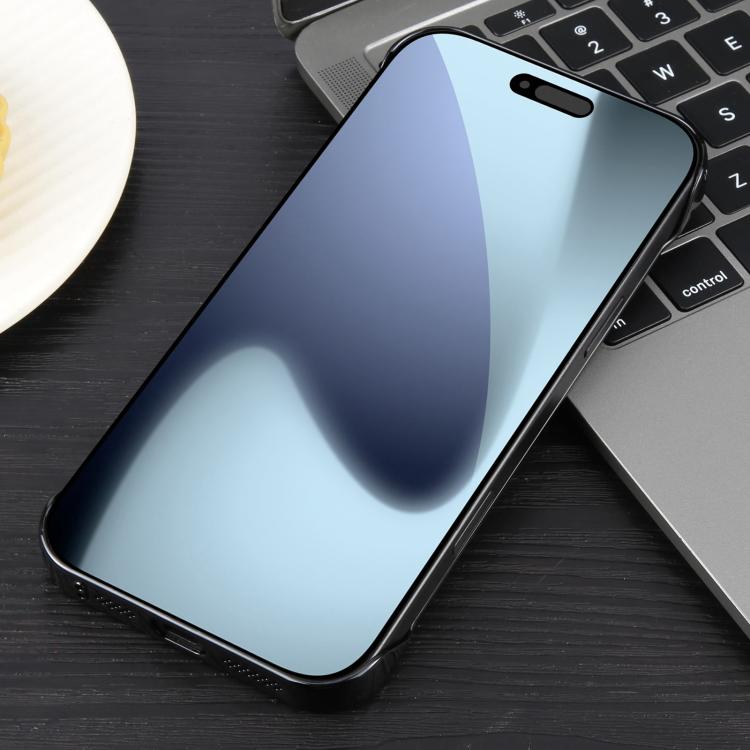 For iPhone 17 Pro Electroplating Frameless Frosted Anti-Glare PC MagSafe Phone Case(Black)