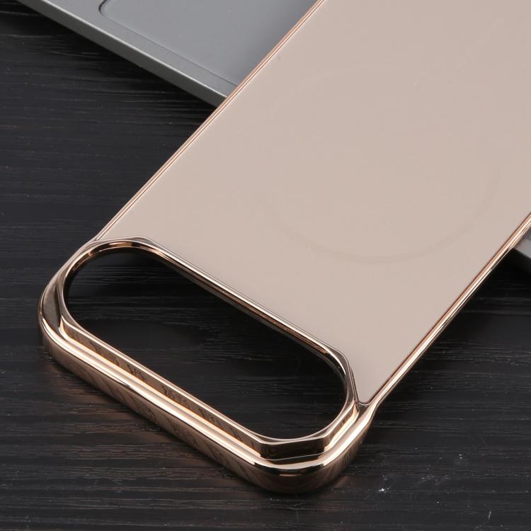 For iPhone 17 Air Electroplating Frameless Frosted Anti-Glare PC MagSafe Phone Case(Desert Gold) - free shipping - PMC Jewellery - Order now!