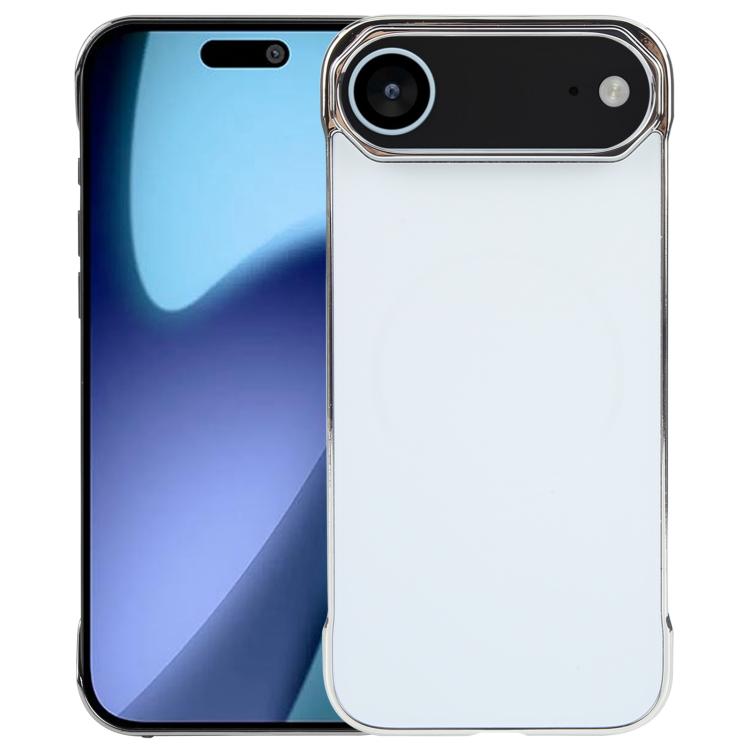 For iPhone 17 Air Electroplating Frameless Frosted Anti-Glare PC MagSafe Phone Case(Silver White) - free shipping - PMC Jewellery - Order now!