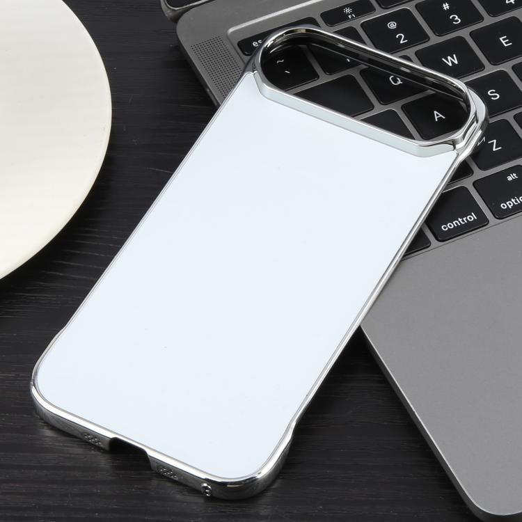 For iPhone 17 Air Electroplating Frameless Frosted Anti-Glare PC MagSafe Phone Case(Silver White) - free shipping - PMC Jewellery - Order now!