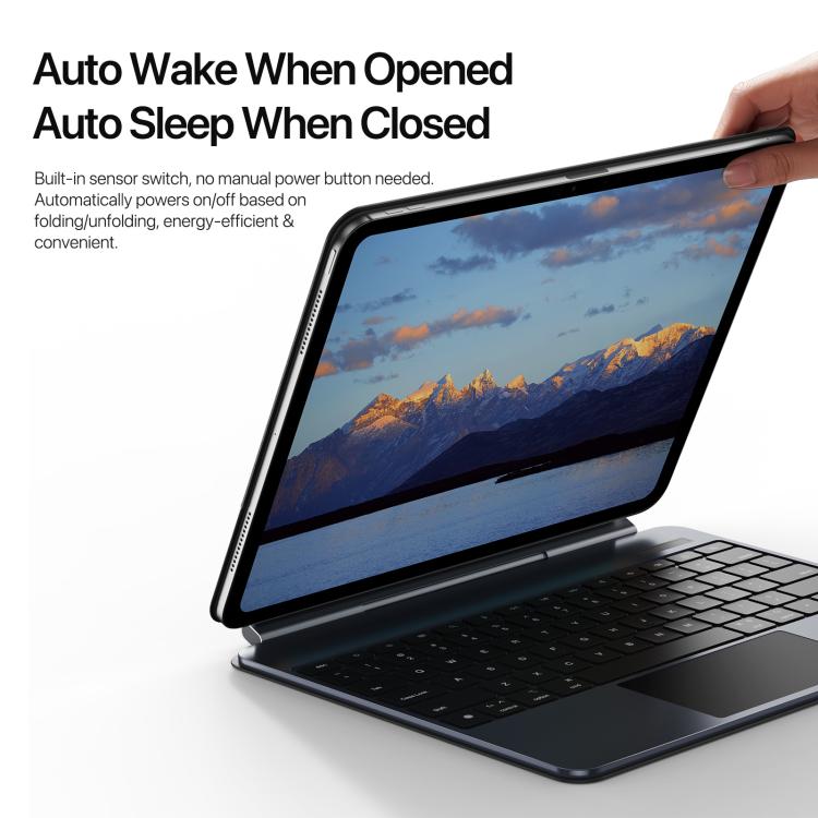 For iPad Pro 11 2024 DUX DUCIS MK Pro Series Floating Magnetic Keyboard Tablet Leather Case(Black) - free shipping - PMC Jewellery - Order now!