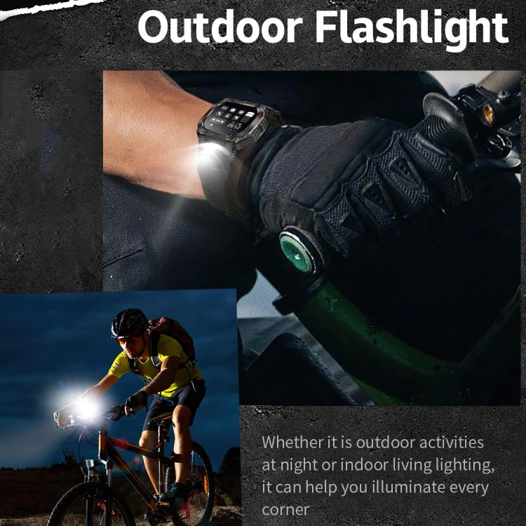 HT34 1.75 inch IPS Screen 3ATM Outdoor Sports BT Smart Watch(Black)