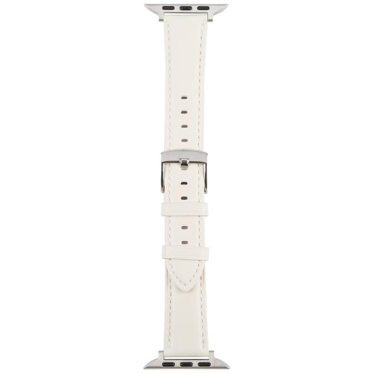 For Apple Watch 42mm / 41mm / 40mm / 38mm Silk Microfiber Leather Watch Band(White)