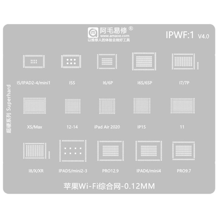AMAOE 0.12mm Reballing Stencil For WiFi Comprehensive