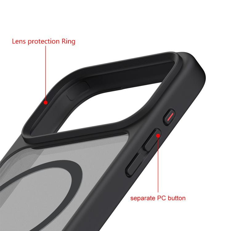 For iPhone 17 Air Kalebol MagSafe Invisible Tilt Holder PC Hybrid TPU Case(Navy Blue)