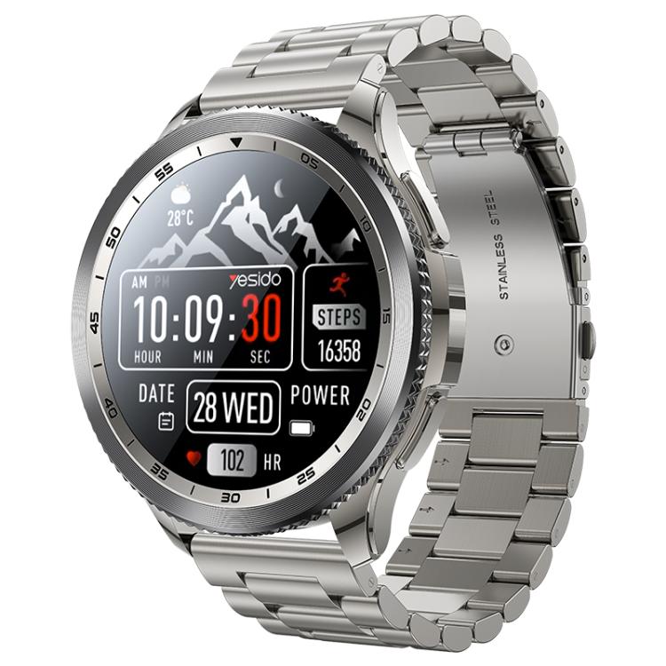 Yesido IO34 1.43 inch AMOLED Screen Metal Smart Watch Support BT Call(Grey)