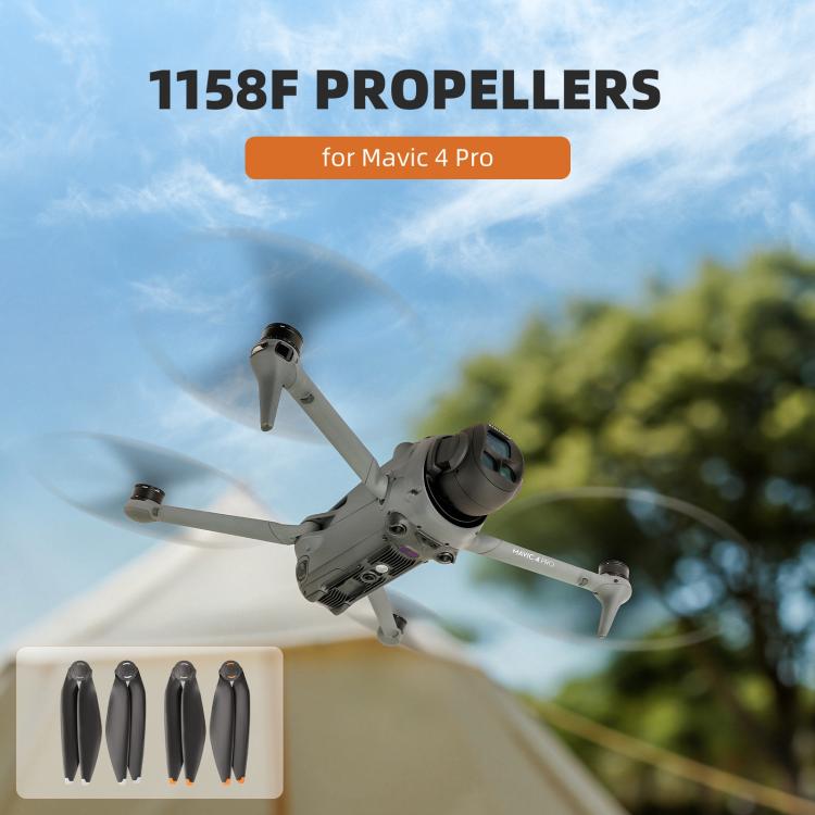For DJI Mavic 4 Pro Sunnylife 1158F Quick-Release Propellers Blades, Type:One Pair(Orange Tip) - free shipping - PMC Jewellery - Order now!