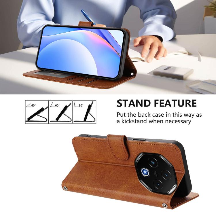For UMIDIGI G100 Pro Litter Panda Embossing RFID Leather Phone Case with Lanyard(Brown)