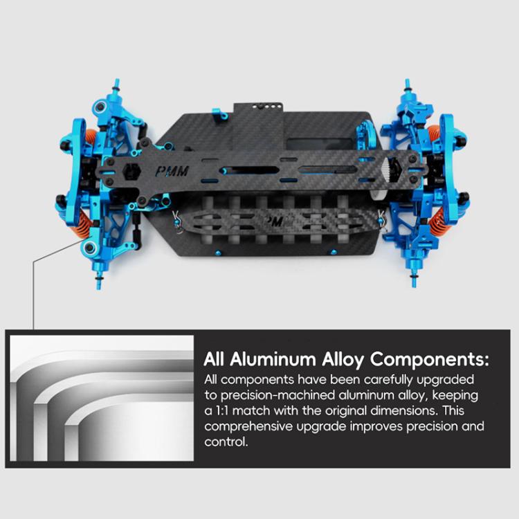 PMM Racing TT02 1:10 Carbon Fiber Chassis Aluminum Alloy RC Car Frame - free shipping - PMC Jewellery - Order now!