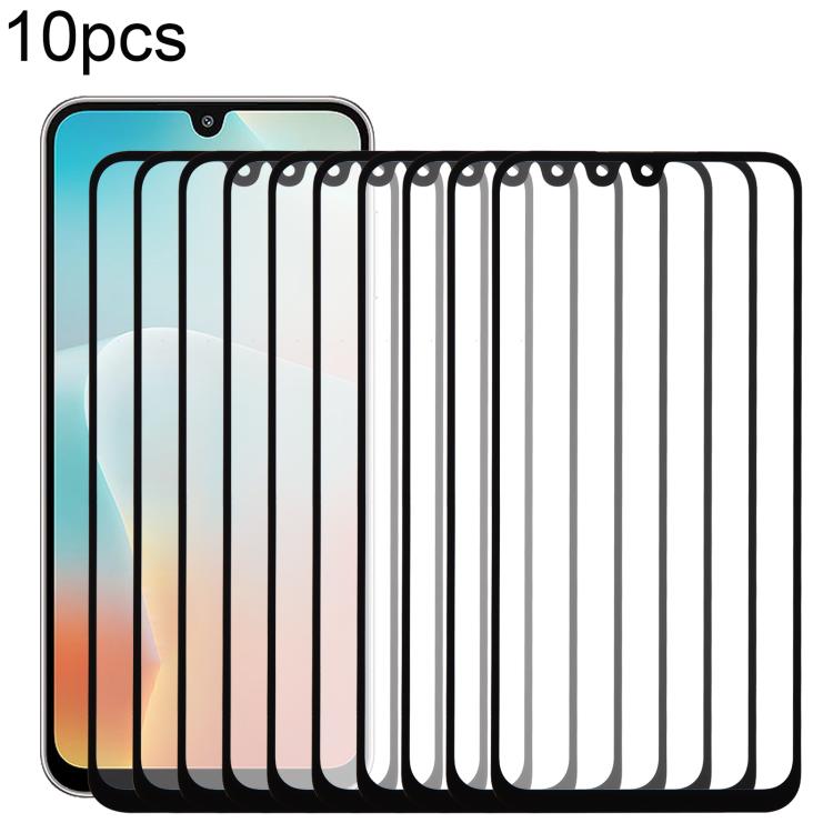 For Samsung Galaxy M16 SM-M166P 10pcs Front Screen Outer Glass Lens with OCA Optically Clear Adhesive
