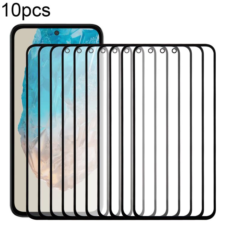 For Samsung Galaxy M35 SM-M356B 10pcs Front Screen Outer Glass Lens with OCA Optically Clear Adhesive