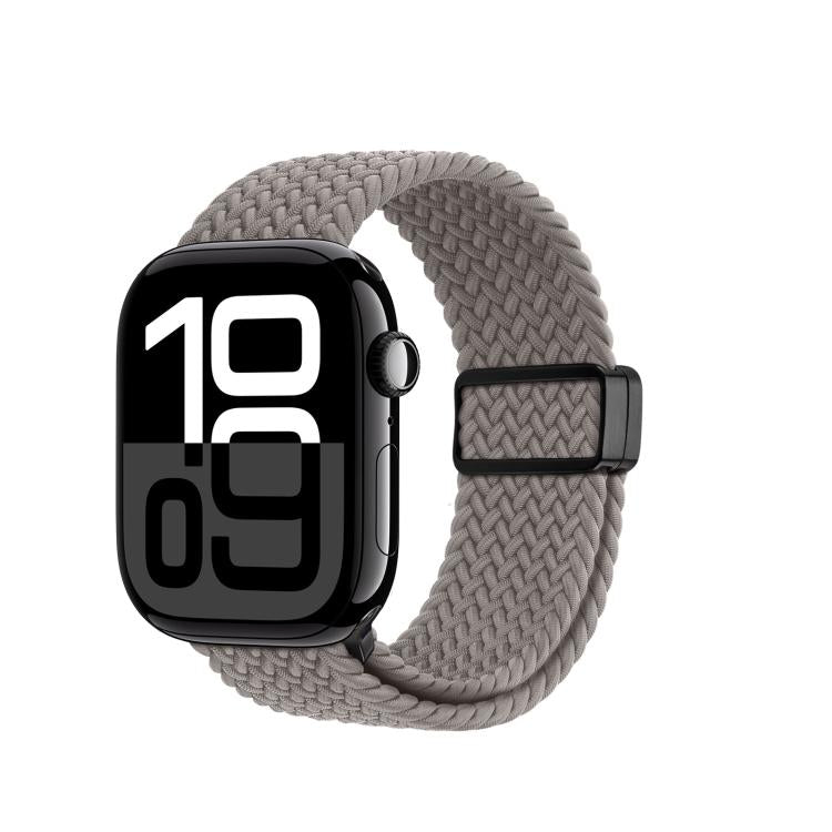 For Apple Watch 42 / 44 / 45 / 46 / 49mm DUX DUCIS Mixture Ultra Series Magnetic Buckle Nylon Braided Strap(Clay)